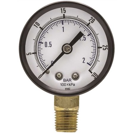 ENGINEERED SPECIALTY PRODUCTS 100 Series 2 in. Dial 1/4 NPT Lower Mount 30 psi Utility Accessory SE-101D-204C